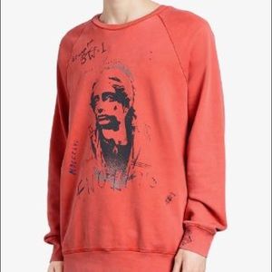 Burberry Portrait Print Cotton Sweatshirt